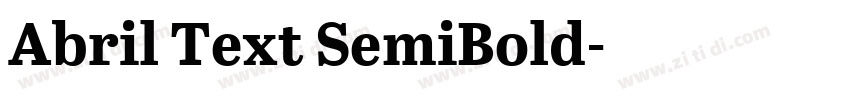 Abril Text SemiBold字体转换 Abril Text SemiBold字体转换